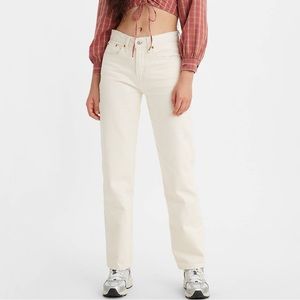 White Denim Levi Jeans